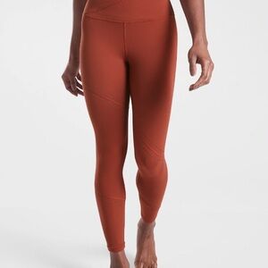 Athleta Its a Wrap 7/8 tight rust orange color size XL